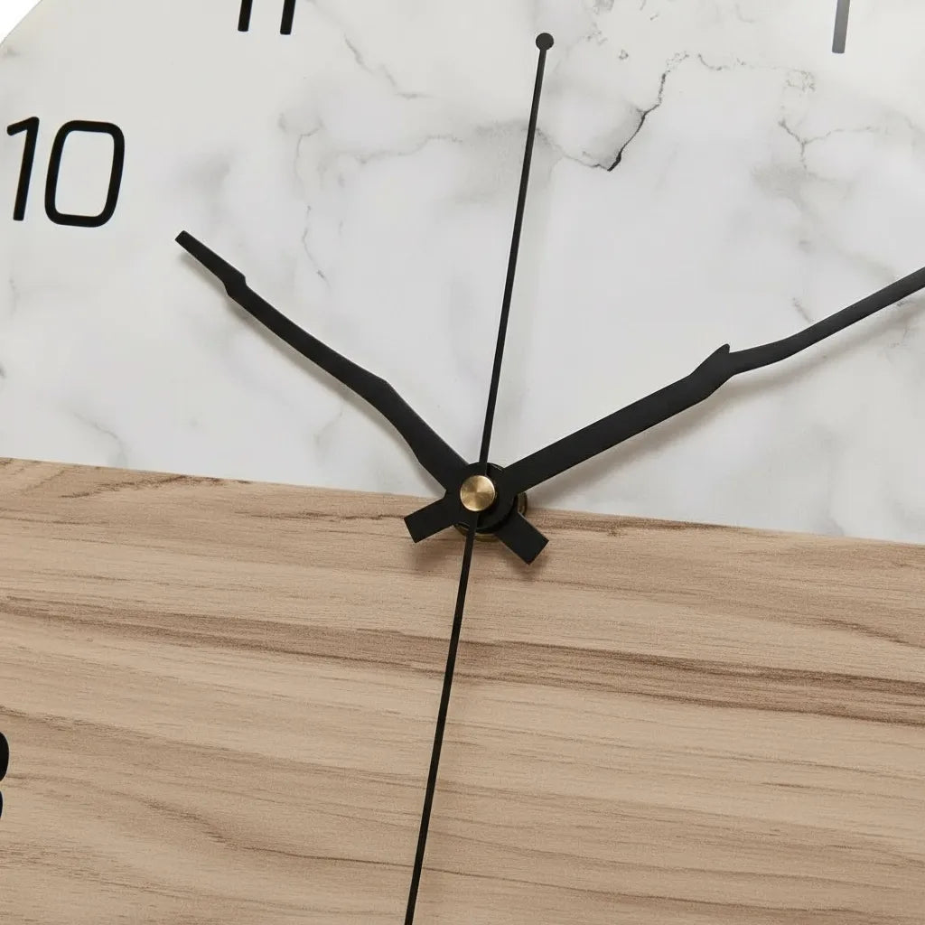 Horloge Murale Design Effet Marbre
