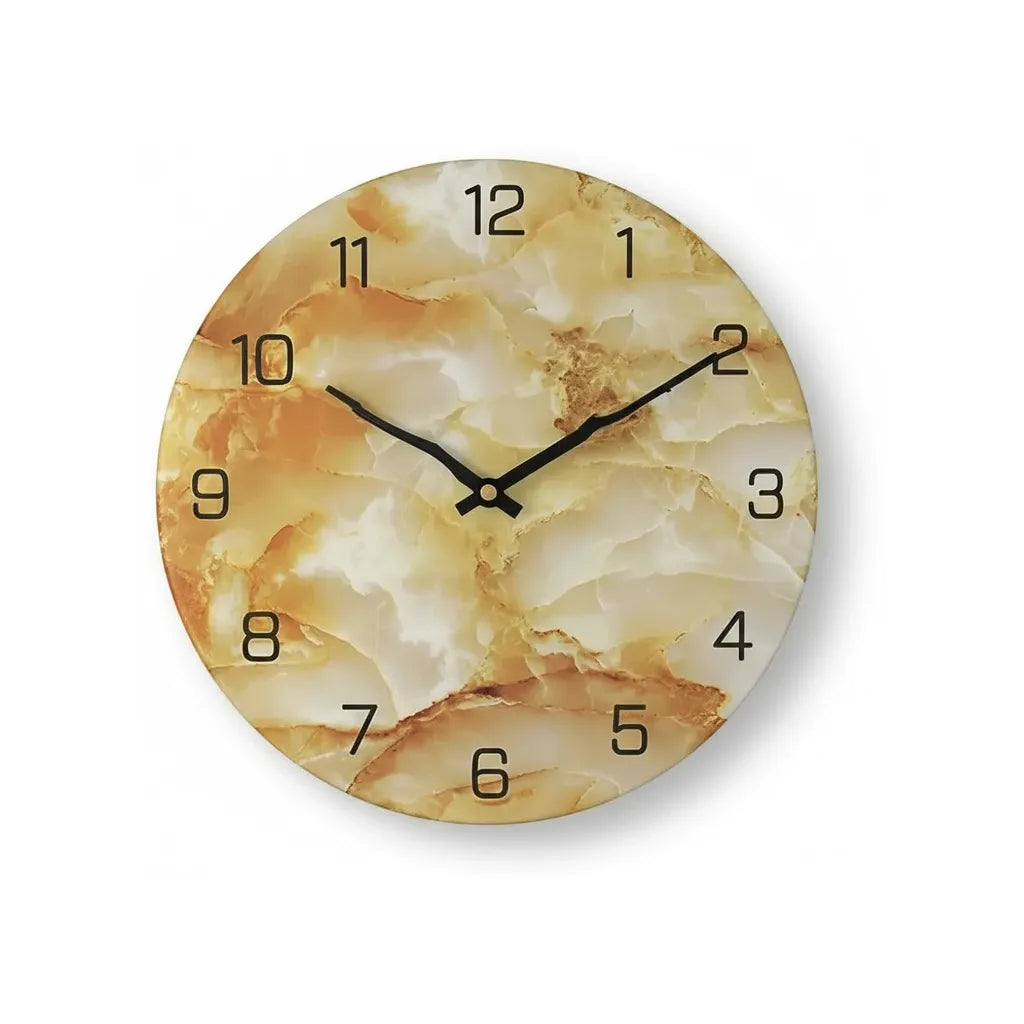 Horloge Murale Design Effet Marbre