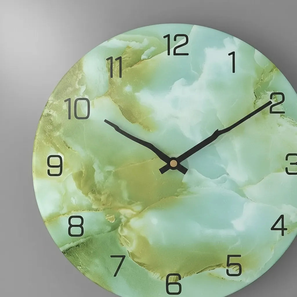 Horloge Murale Design Effet Marbre