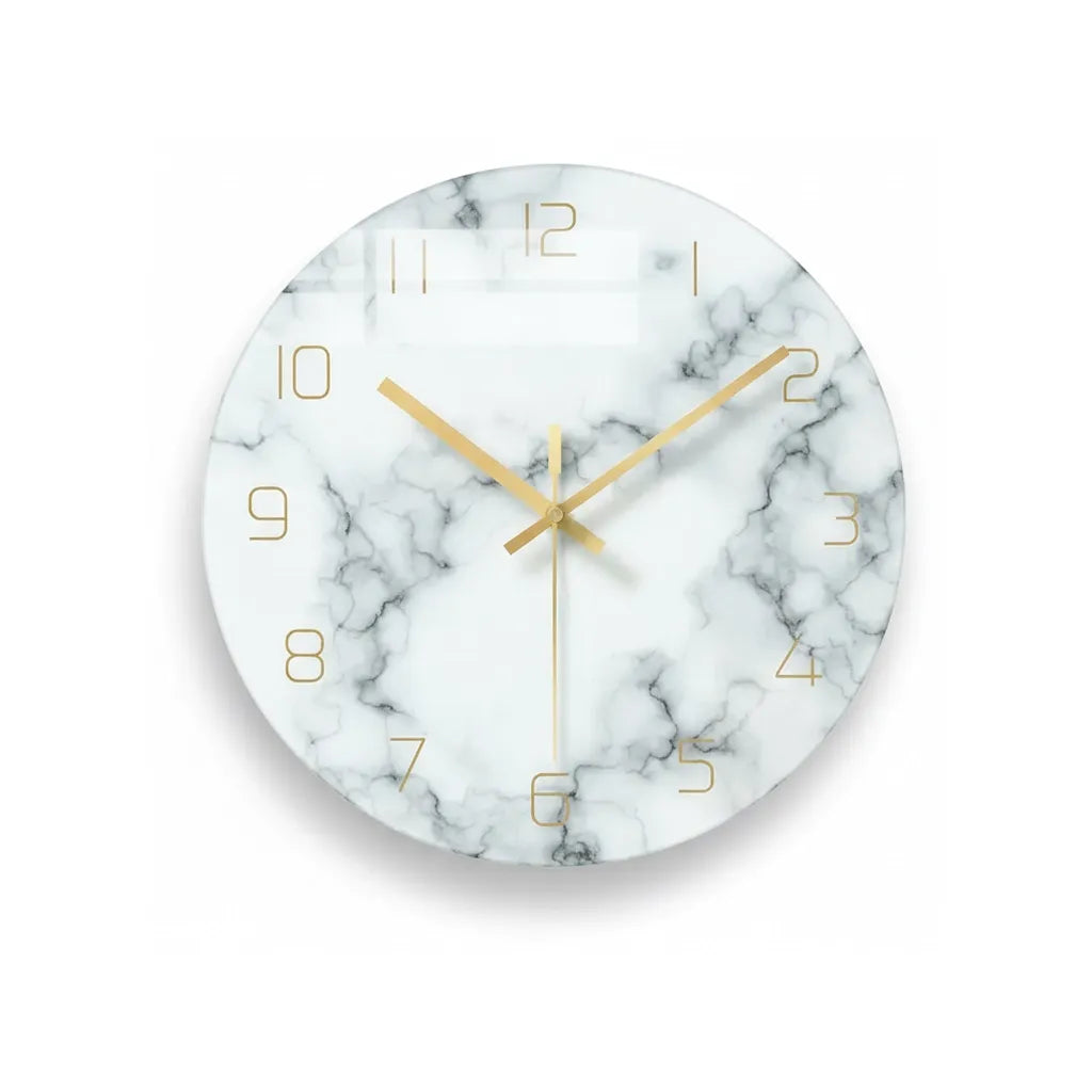 horloge murale design en verre