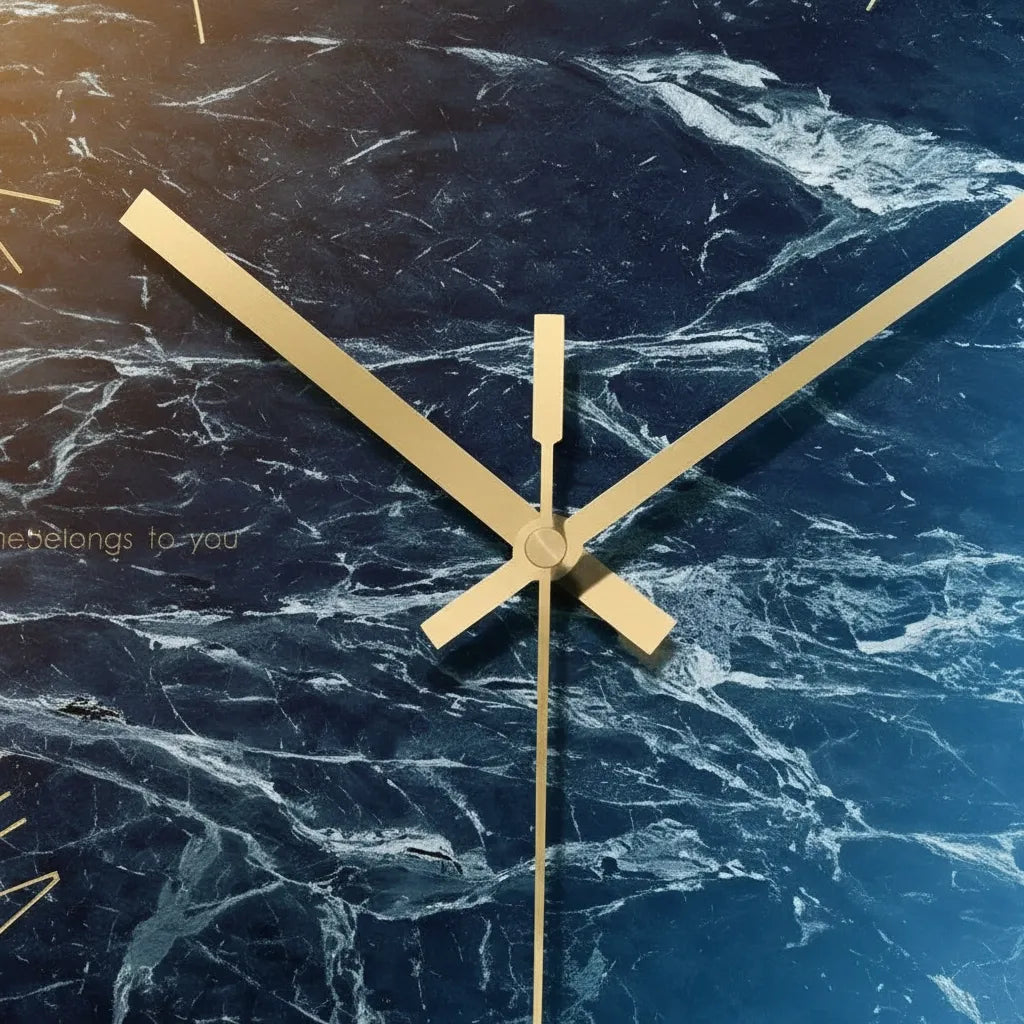 horloge murale design en verre