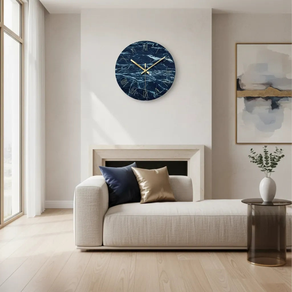 horloge murale design en verre