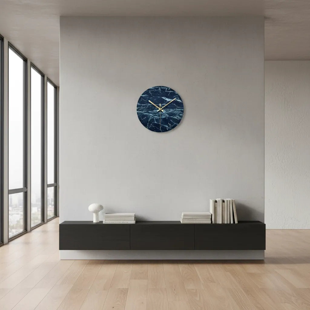 horloge murale design en verre