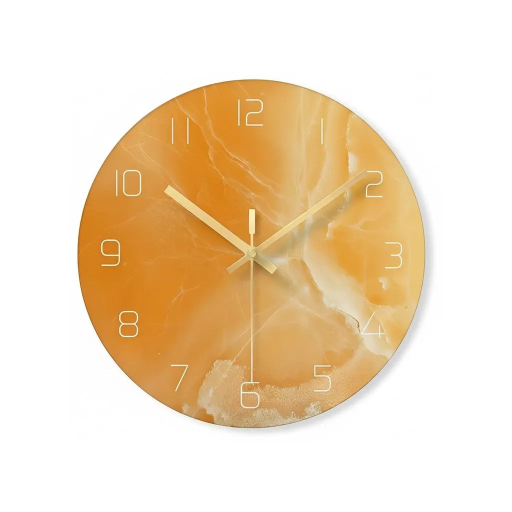 horloge murale design en verre