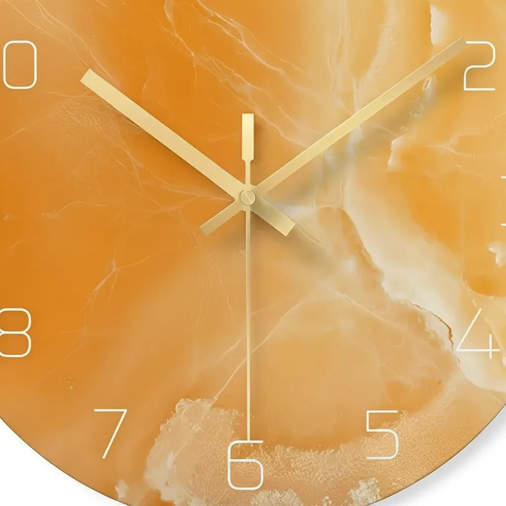 horloge murale design en verre