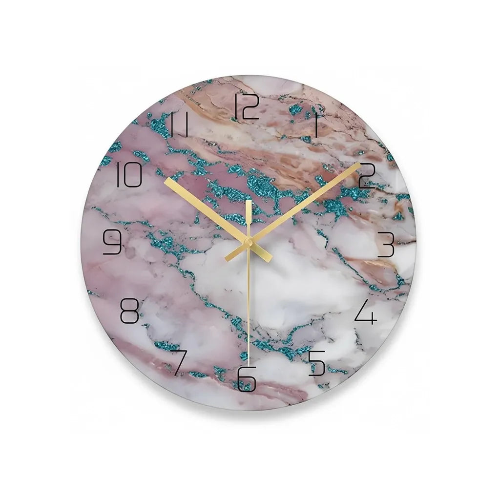 horloge murale design en verre