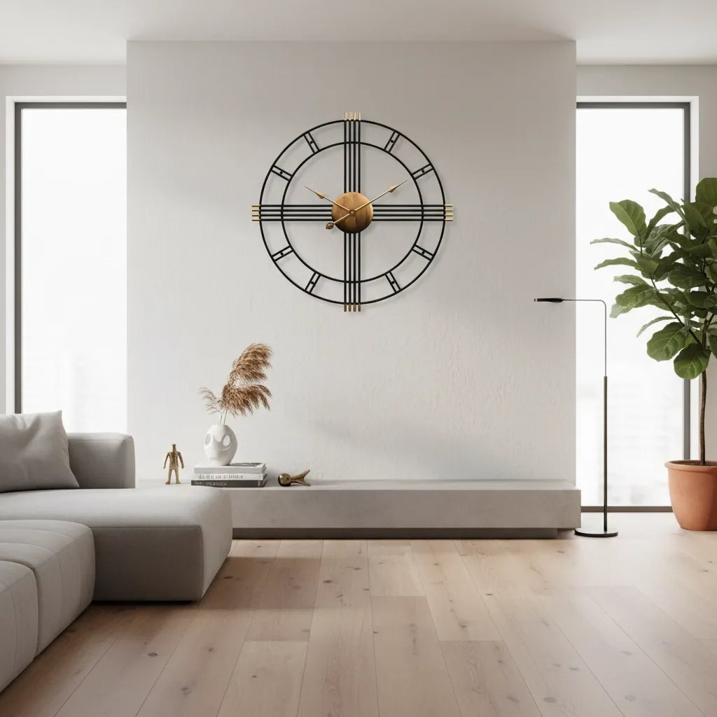 Horloge Murale Design Industrielle