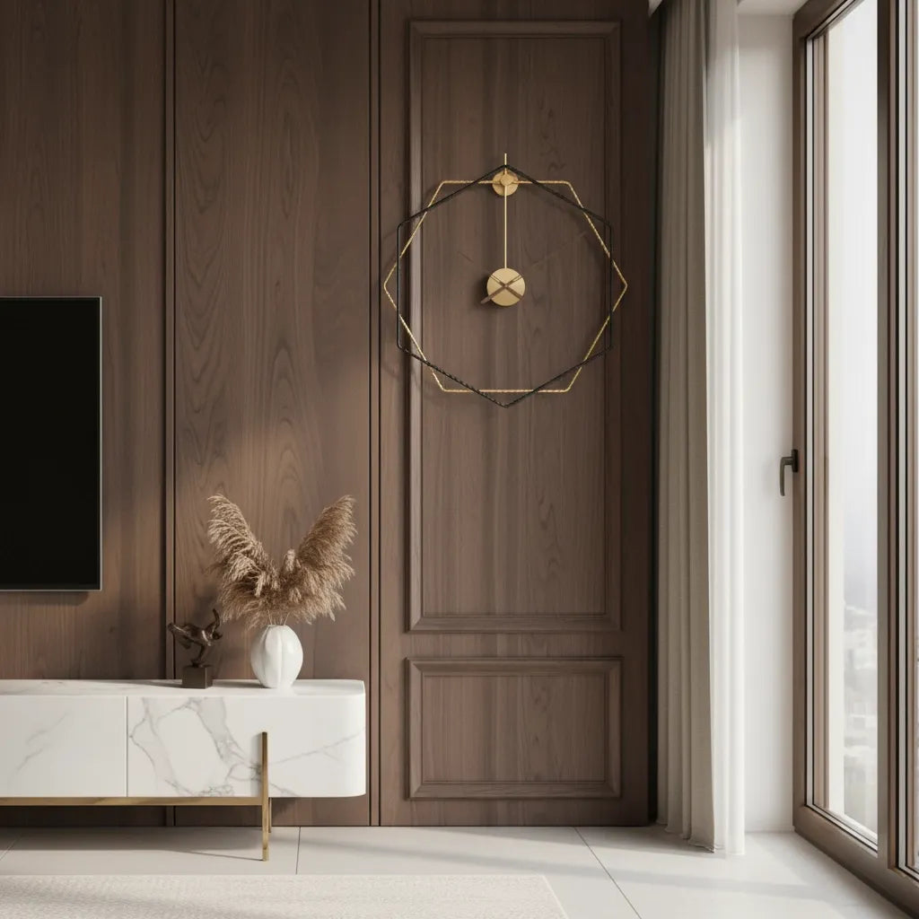 Horloge Murale Design Octogone