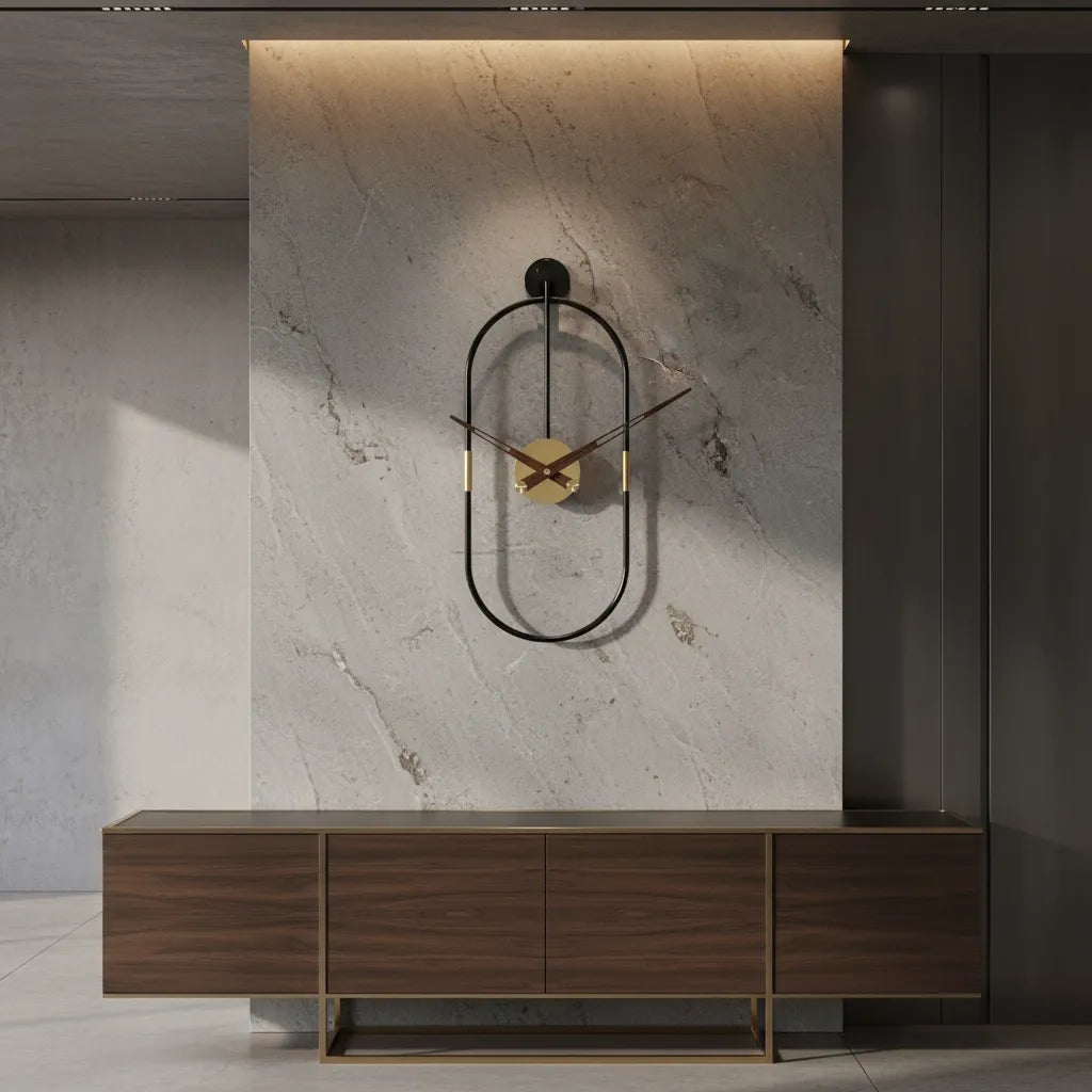 Horloge Murale Design Ovale