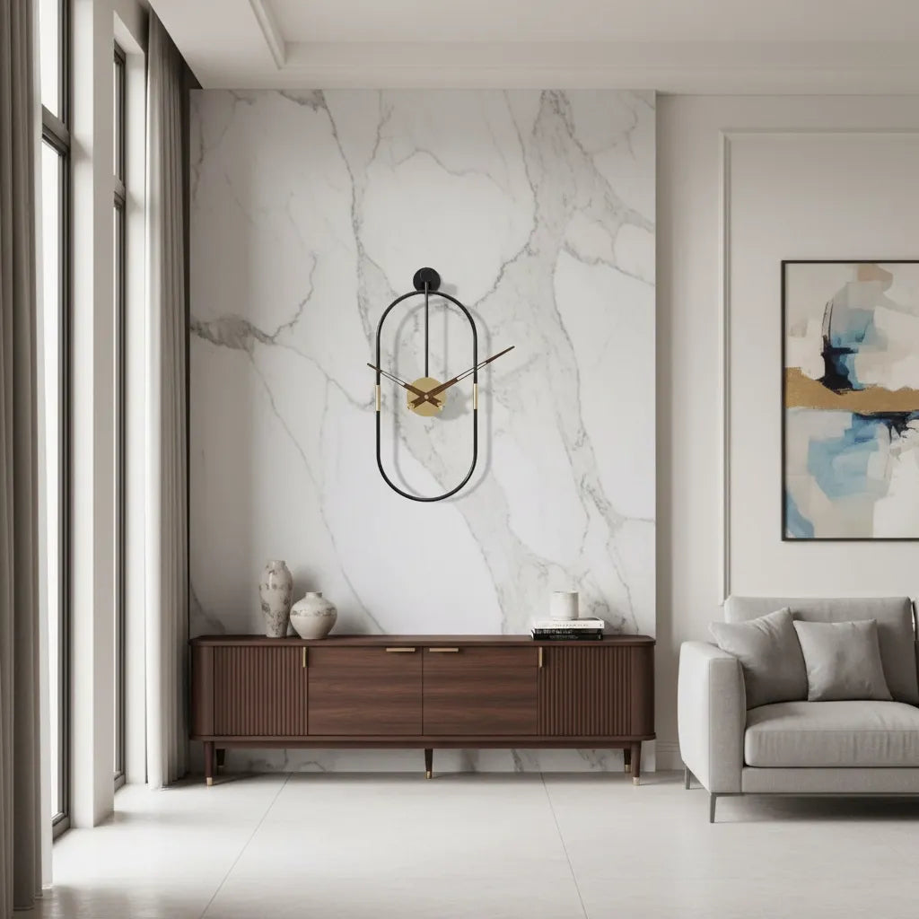 Horloge Murale Design Ovale