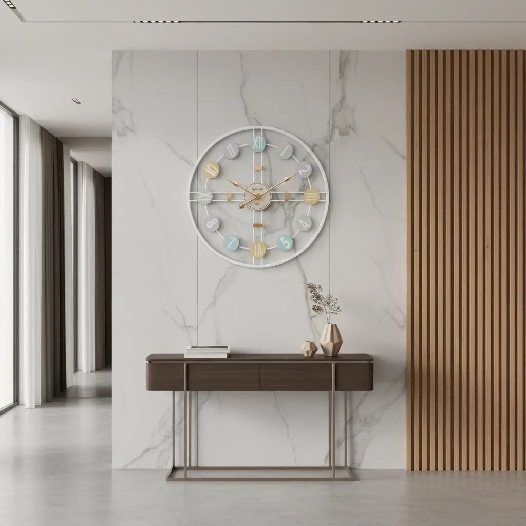 Horloge murale design rétro 3D