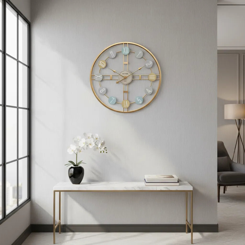 Horloge murale design rétro 3D