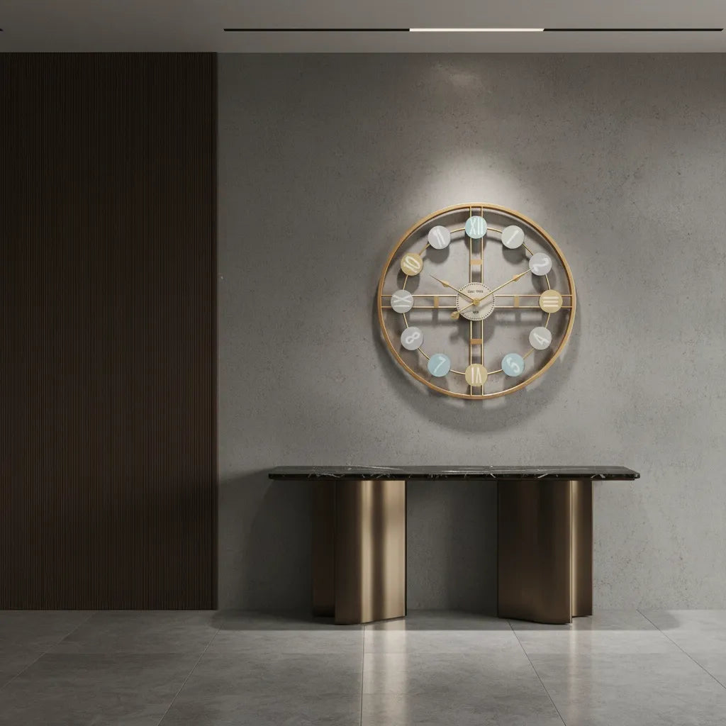 Horloge murale design rétro 3D