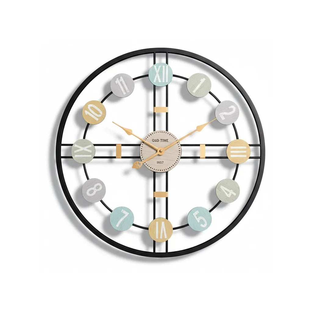 Horloge murale design rétro 3D