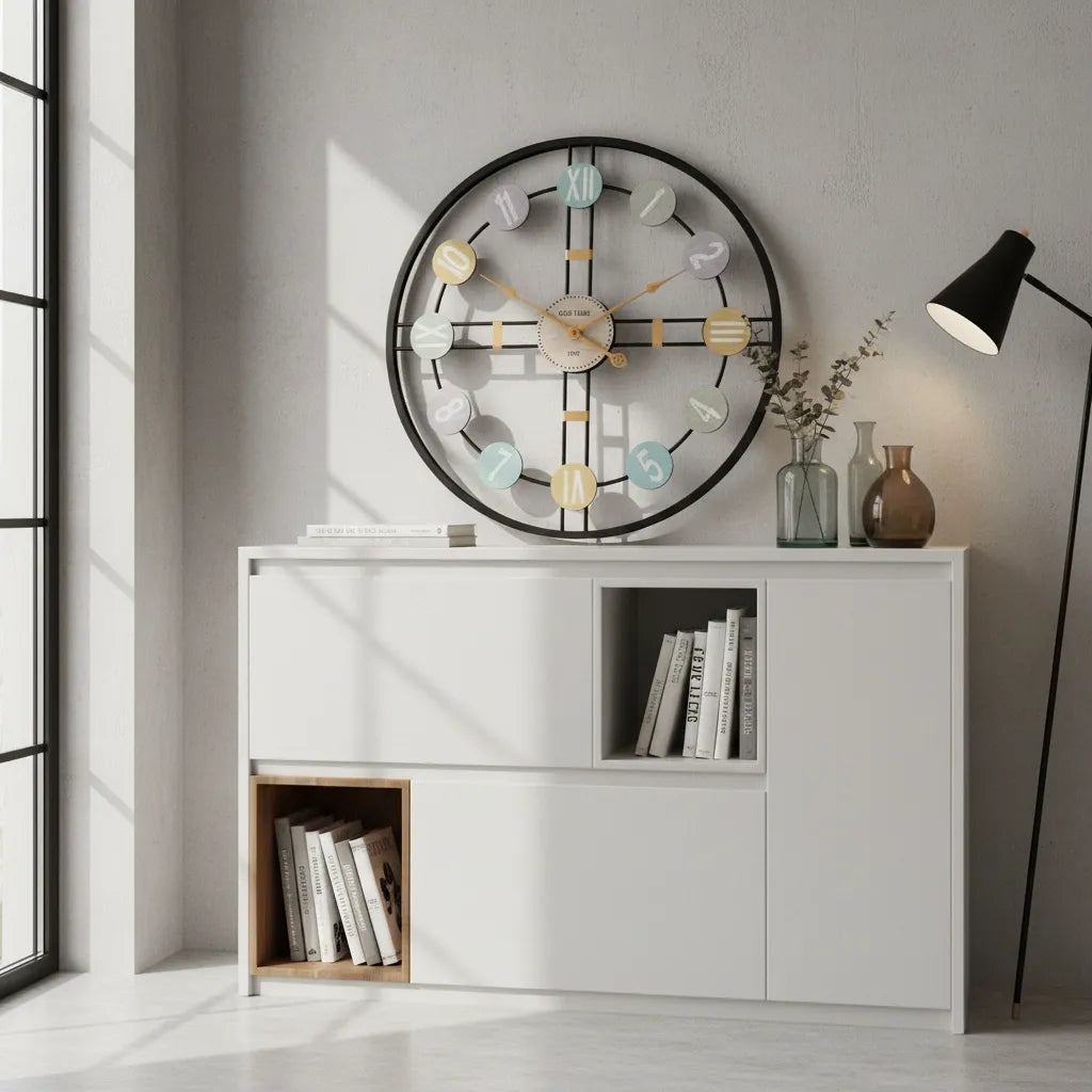 Horloge murale design rétro 3D