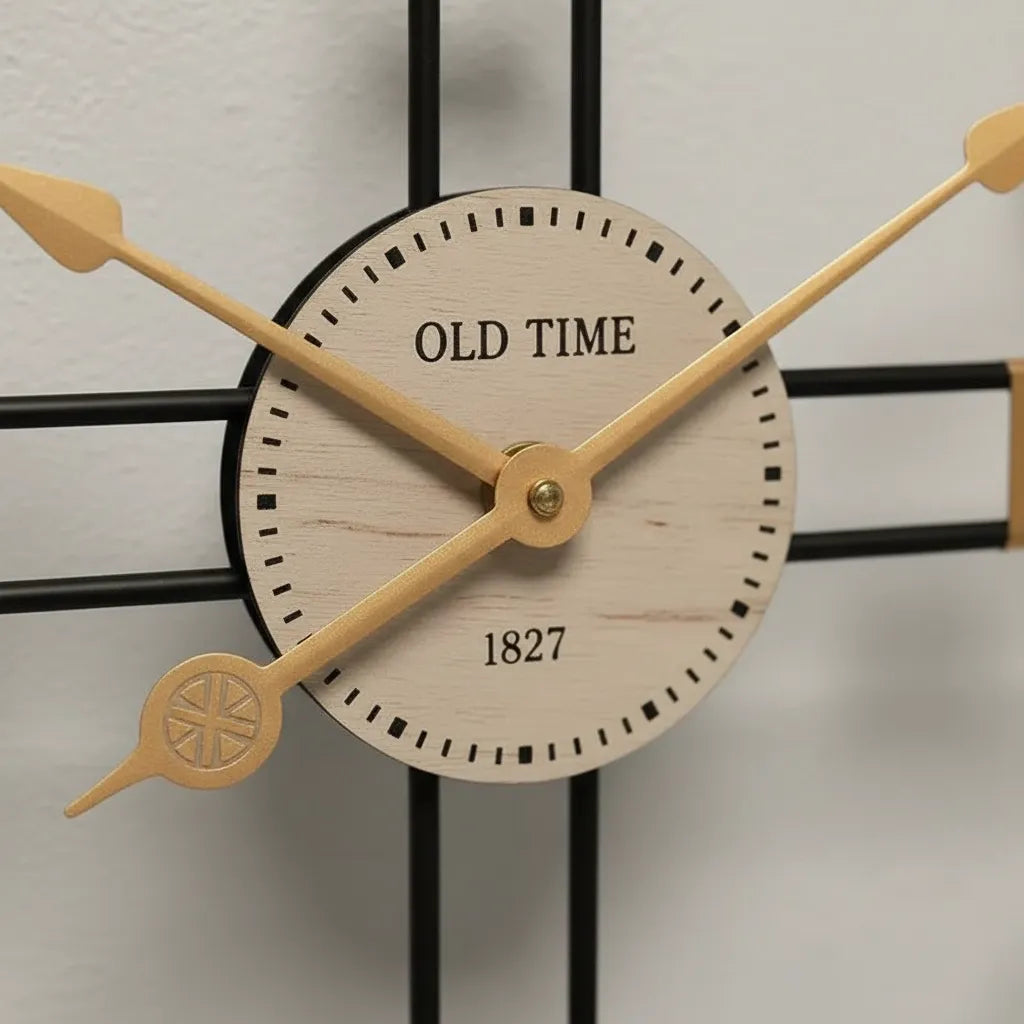 Horloge murale design rétro 3D