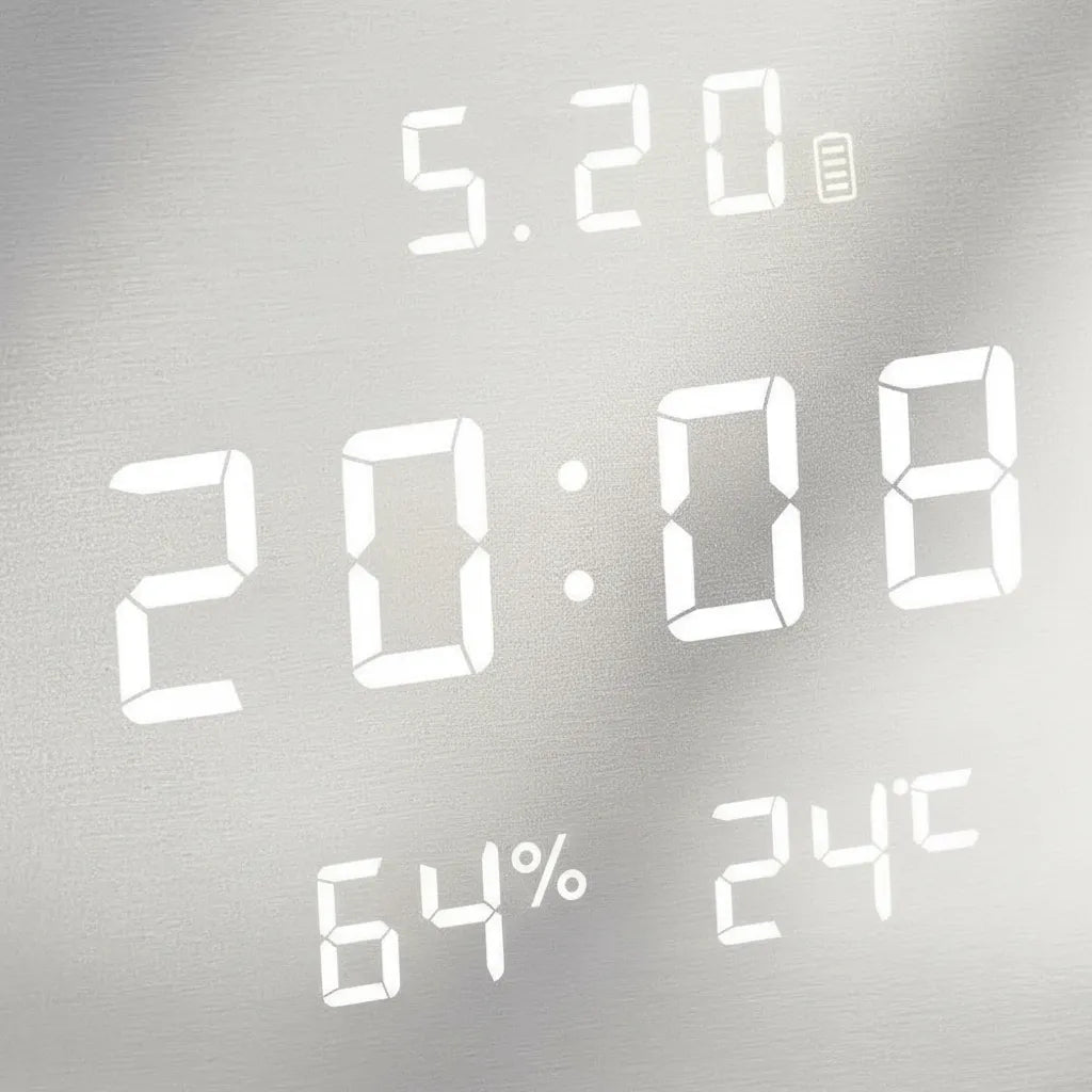 Horloge murale Digitale en Bois