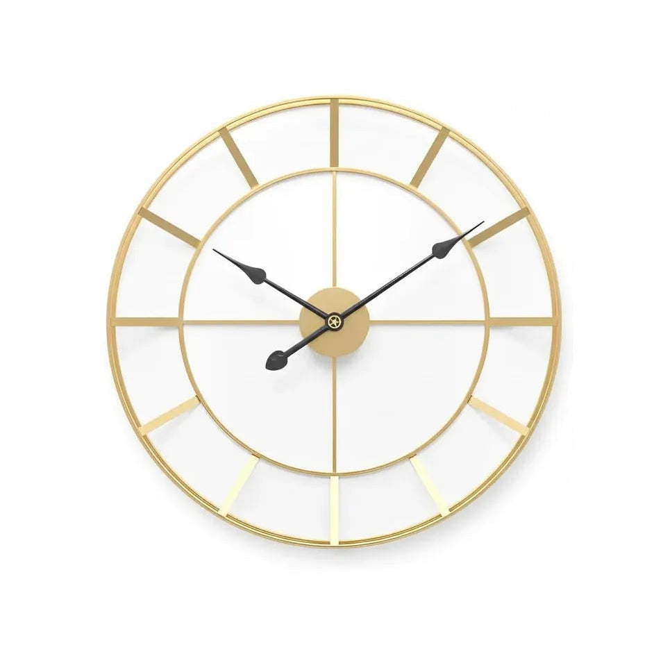 Horloge Murale Dorée Design Minimaliste