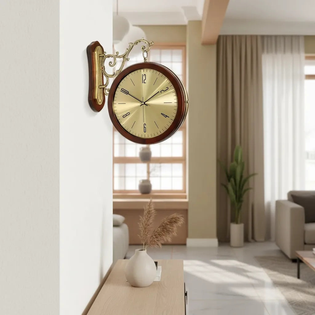 Horloge Murale Double Face Vintage