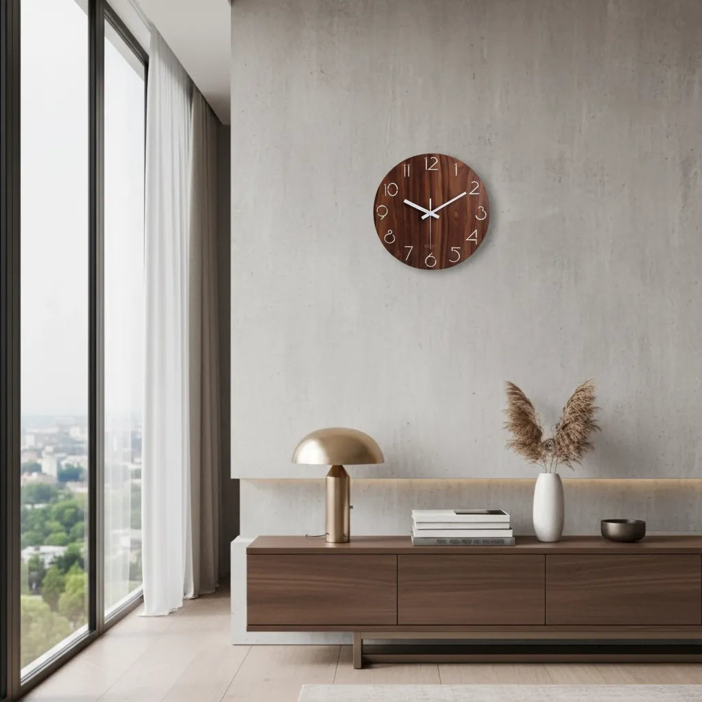 Horloge Murale en Bois Classique