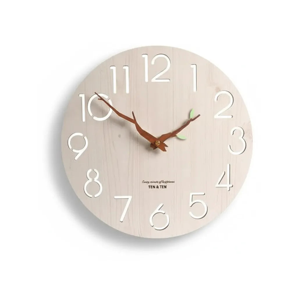 Horloge Murale en Bois de bambou