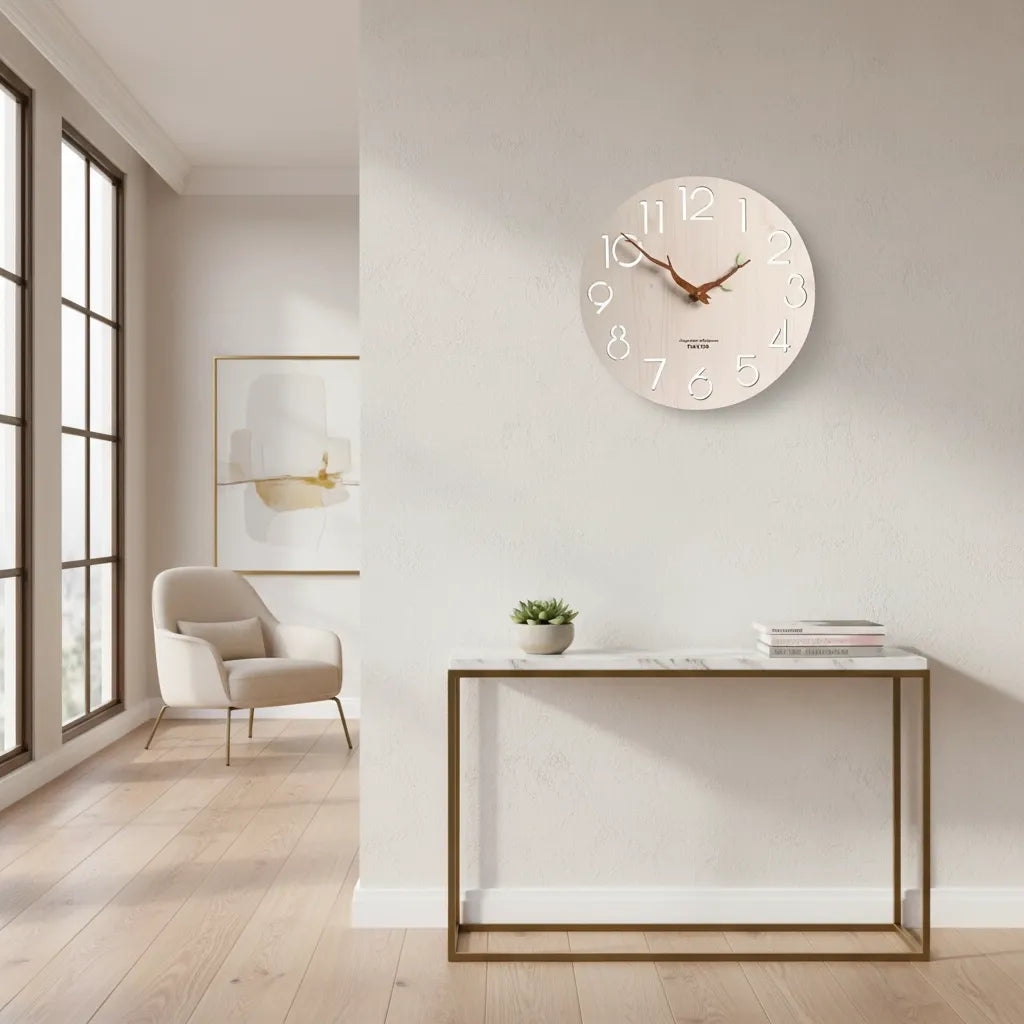Horloge Murale en Bois de bambou