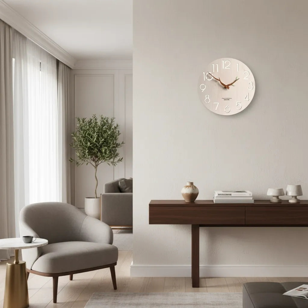 Horloge Murale en Bois de bambou