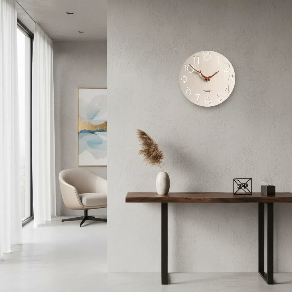 Horloge Murale en Bois de bambou