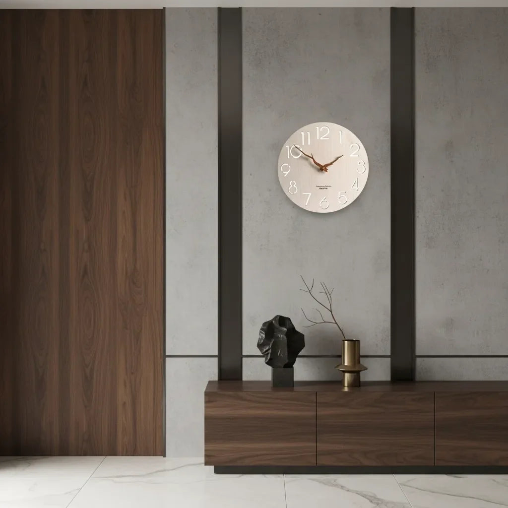 Horloge Murale en Bois de bambou