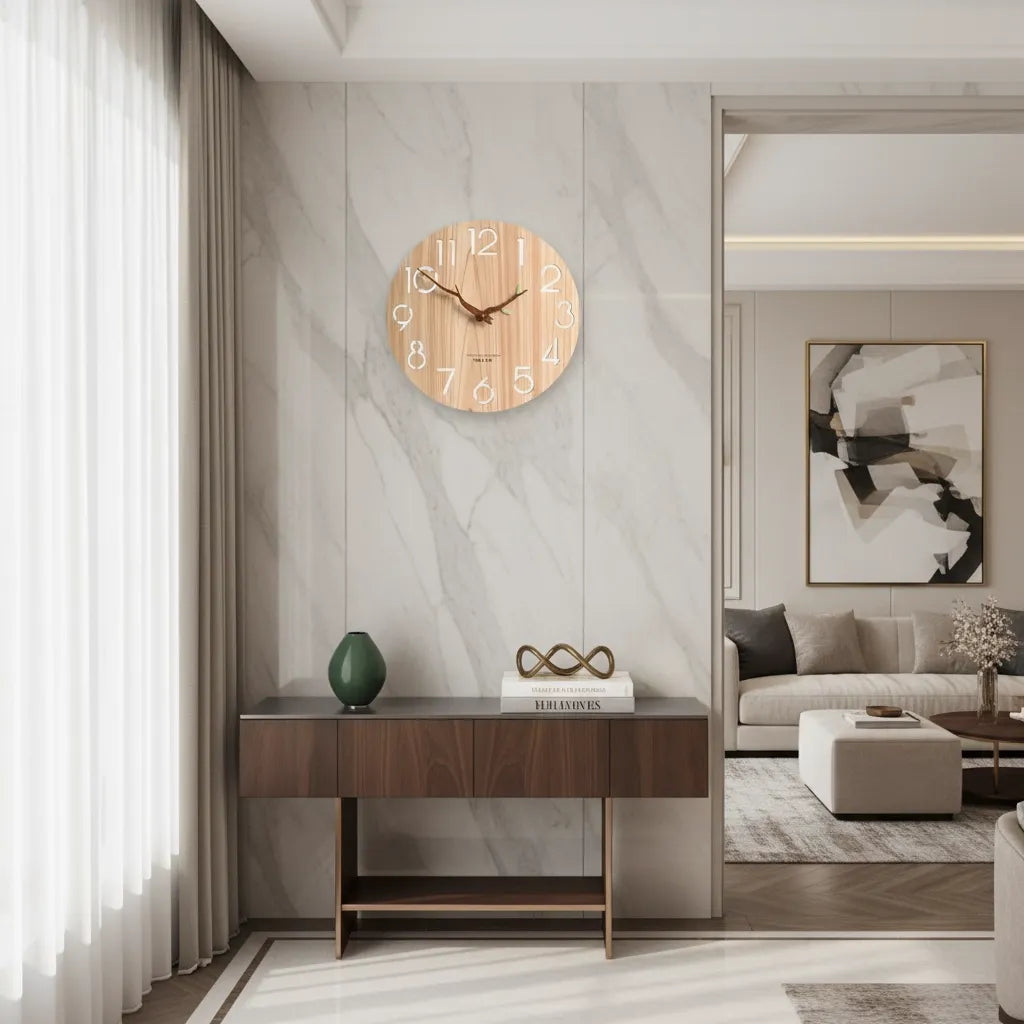 Horloge Murale en Bois de bambou