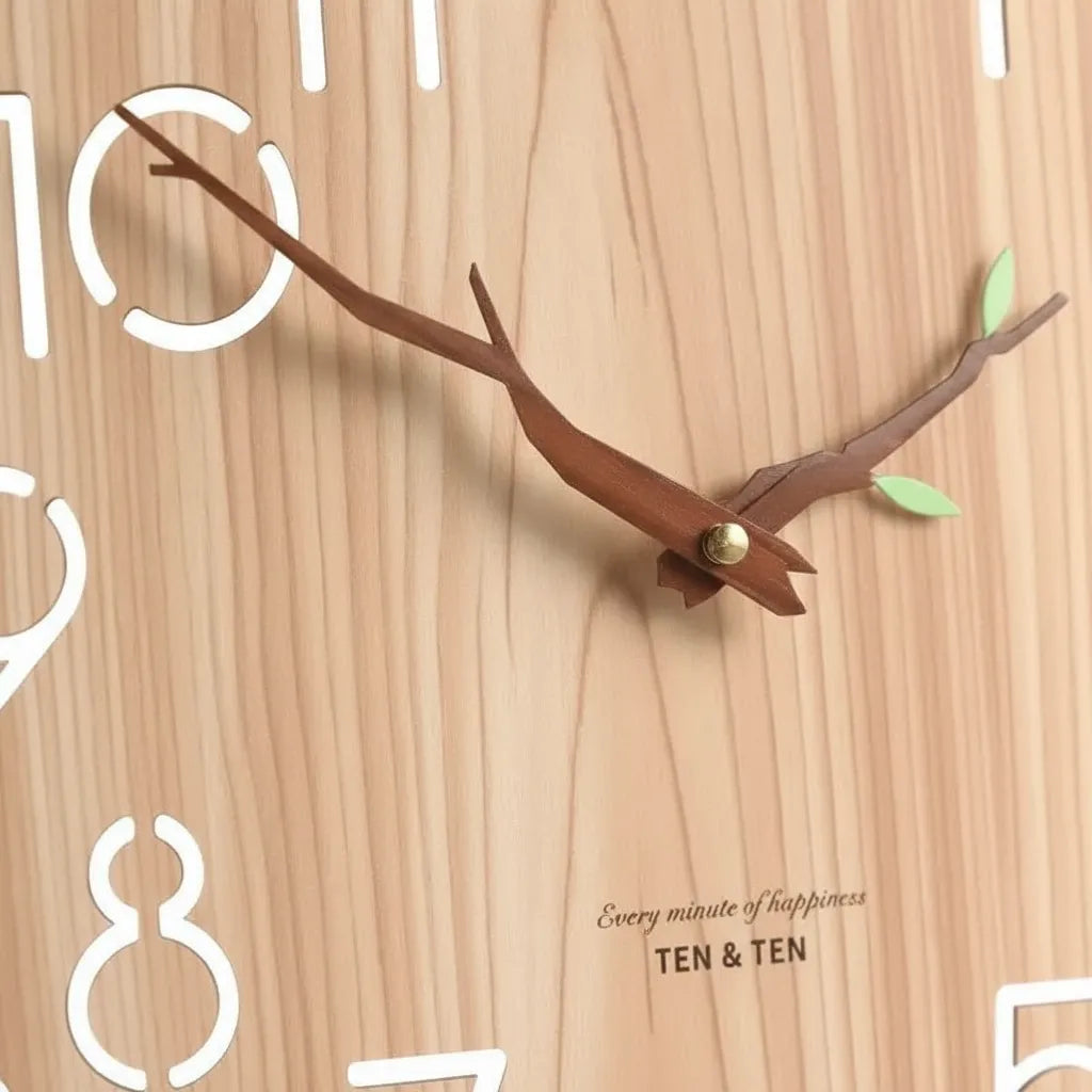 Horloge Murale en Bois de bambou