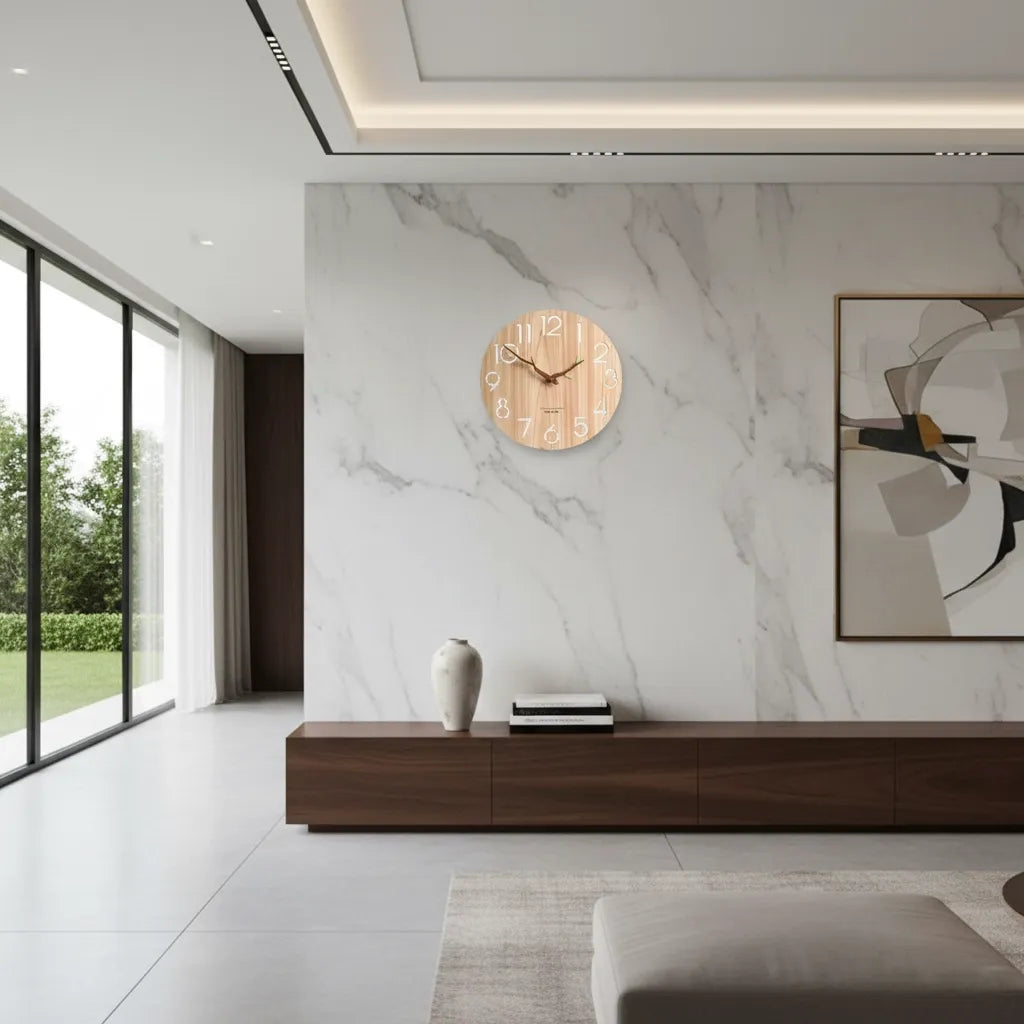 Horloge Murale en Bois de bambou