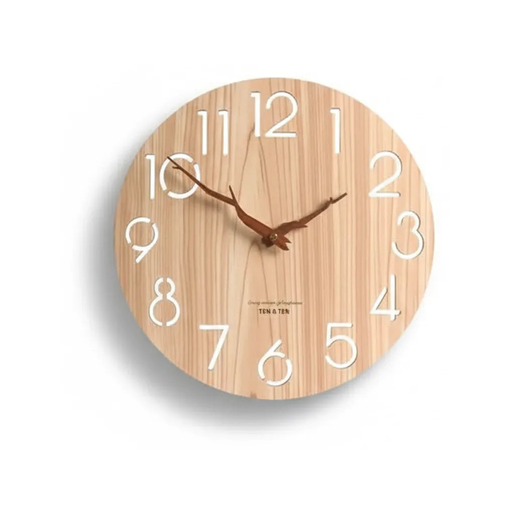 Horloge Murale en Bois de bambou