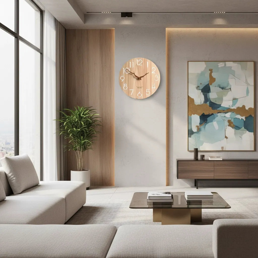 Horloge Murale en Bois de bambou