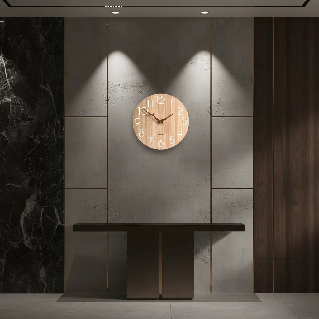 Horloge Murale en Bois de bambou