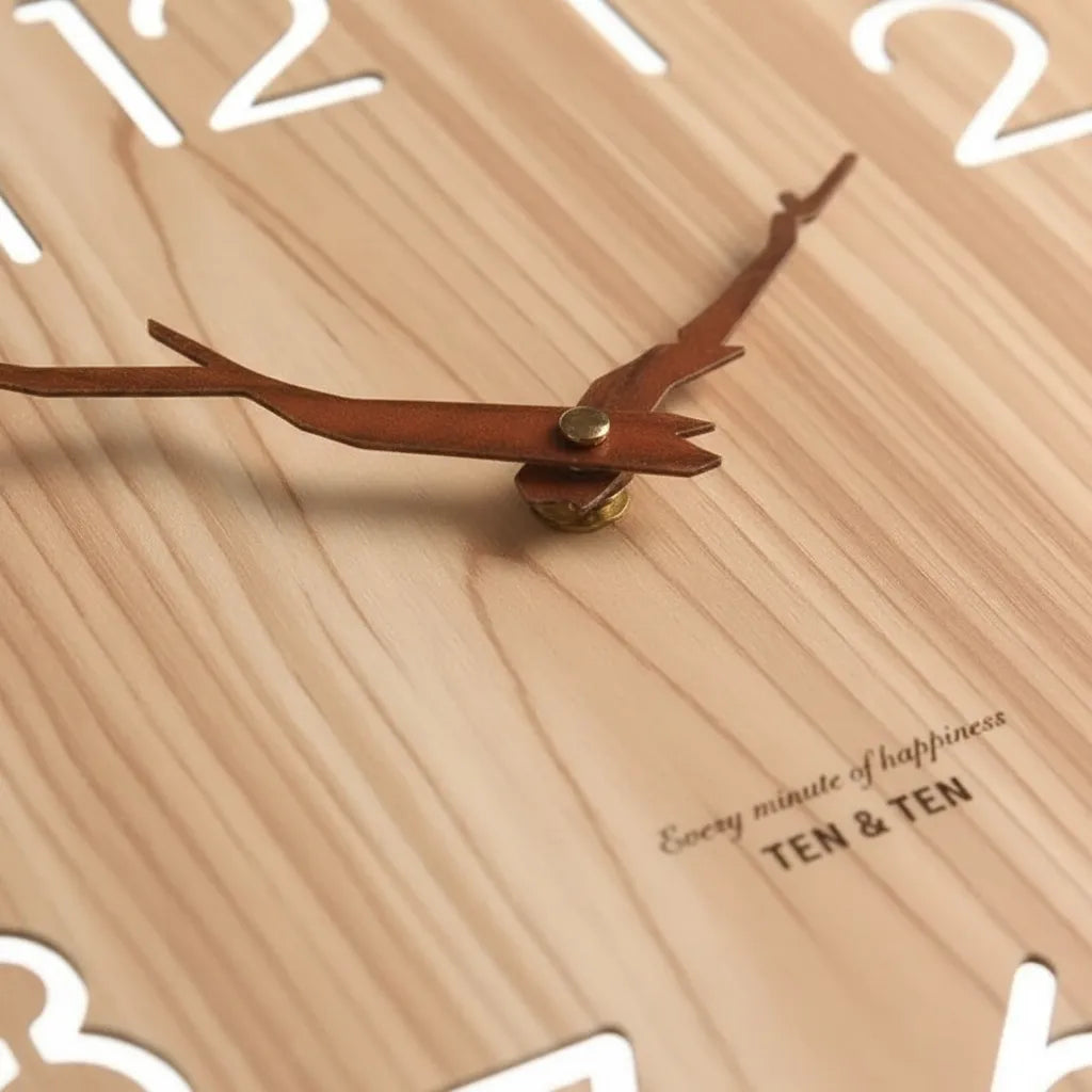 Horloge Murale en Bois de bambou