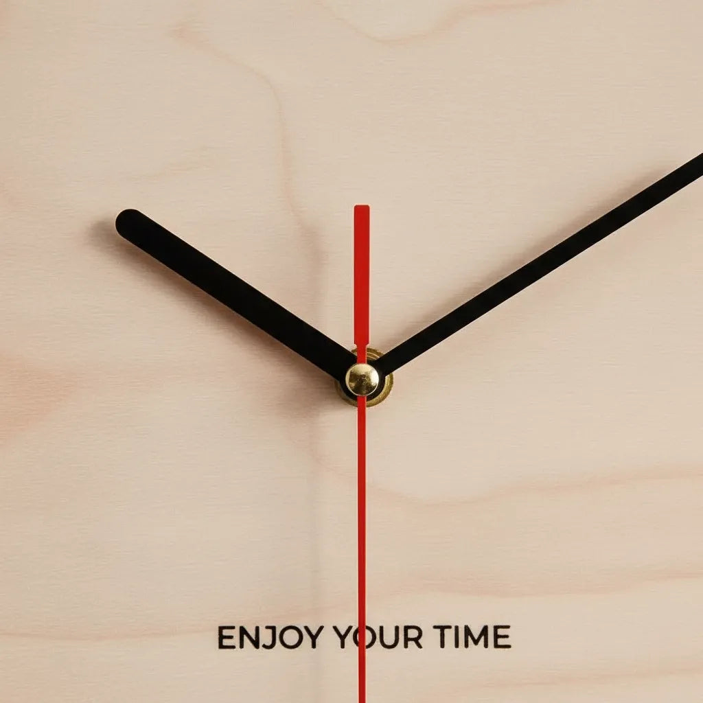 Horloge Murale en Bois de Bouleau