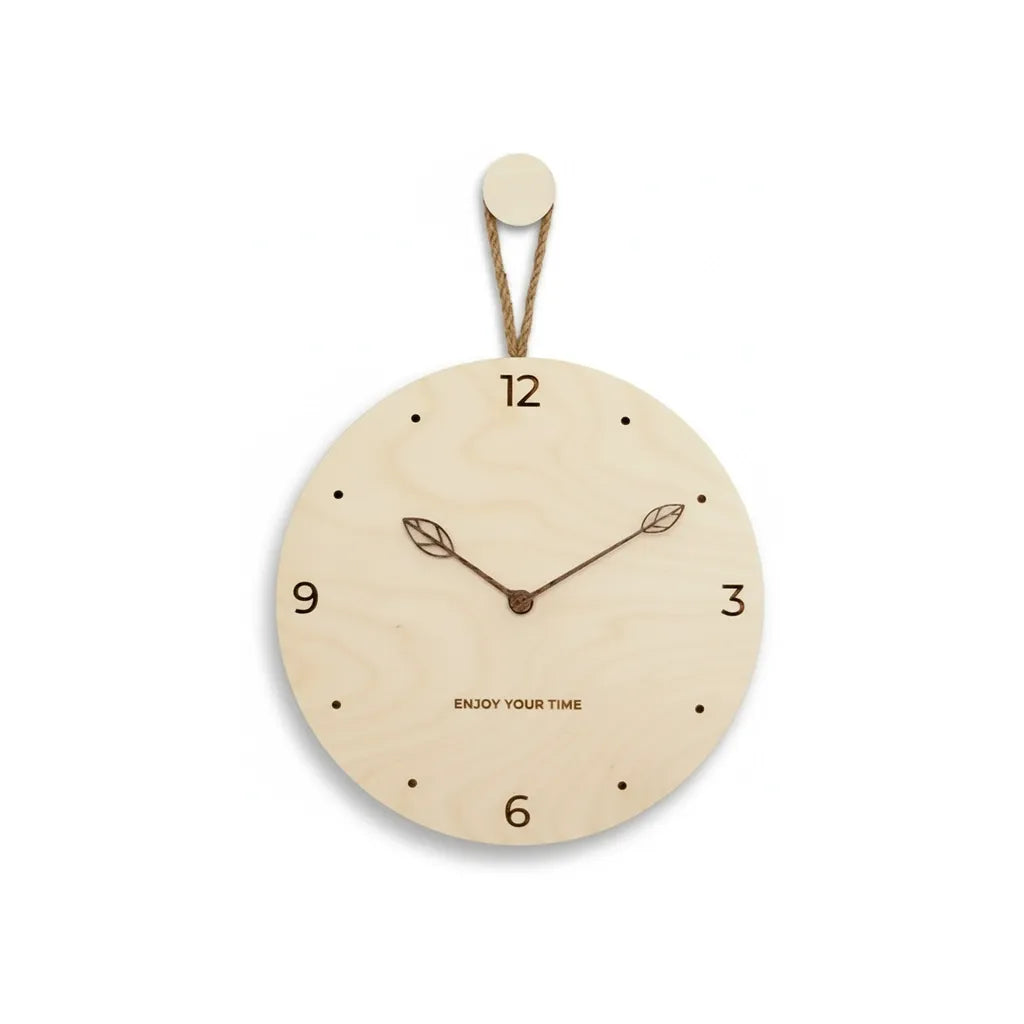 Horloge Murale en Bois de Bouleau