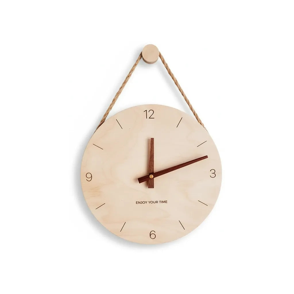 Horloge Murale en Bois de Bouleau