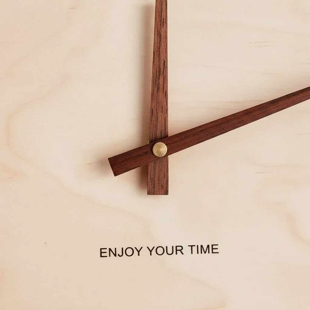 Horloge Murale en Bois de Bouleau