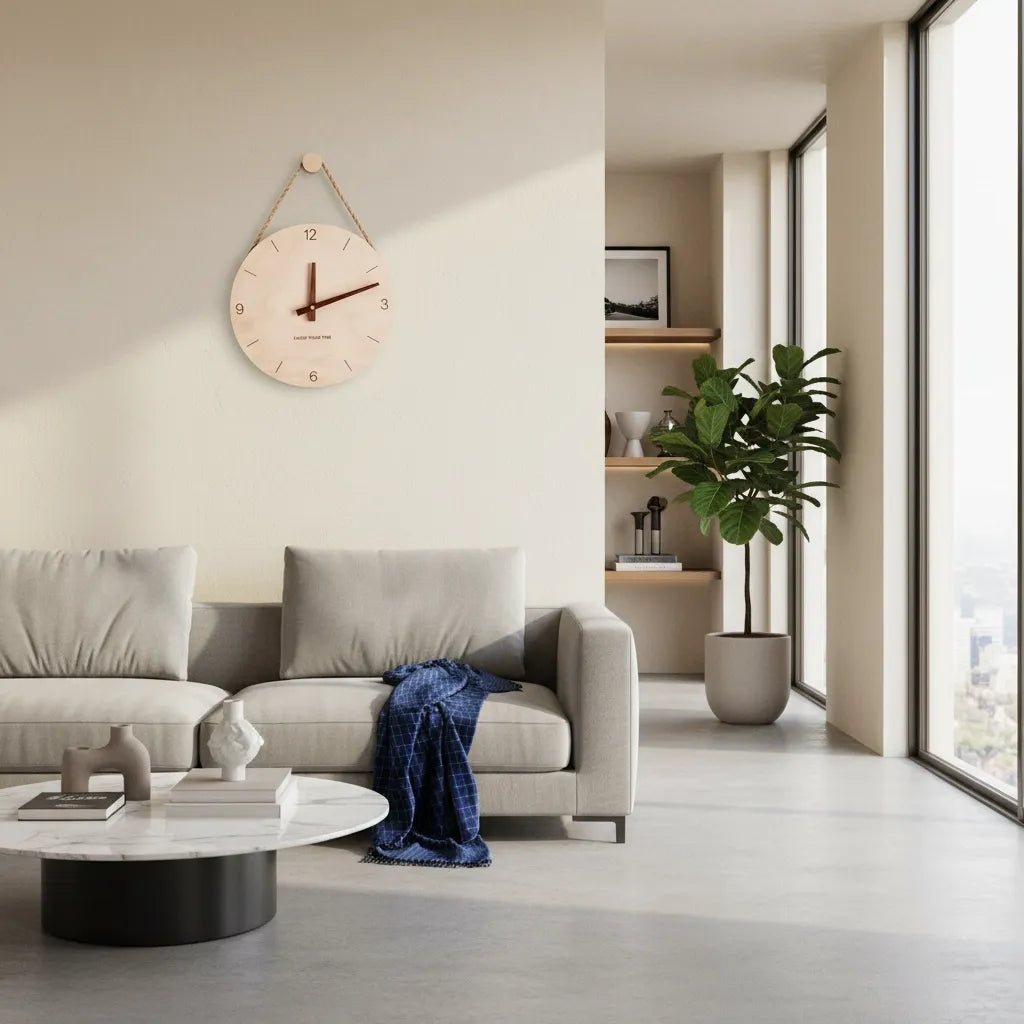 Horloge Murale en Bois de Bouleau