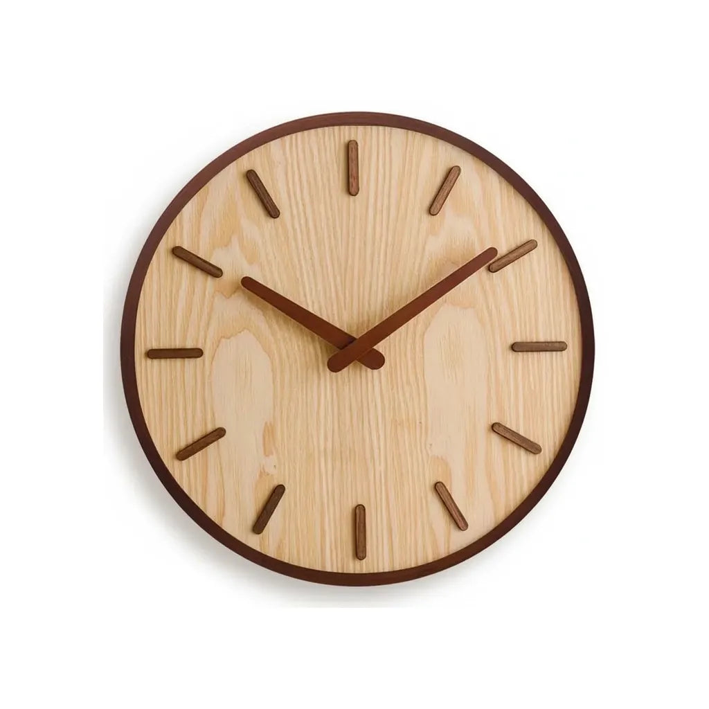 Horloge Murale en Bois de Noyer