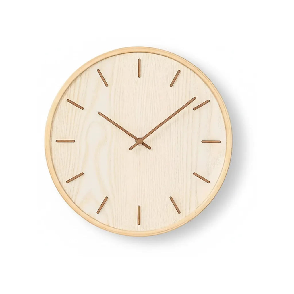 Horloge Murale en Bois Naturel