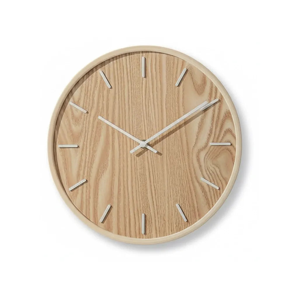 Horloge Murale en Bois Naturel