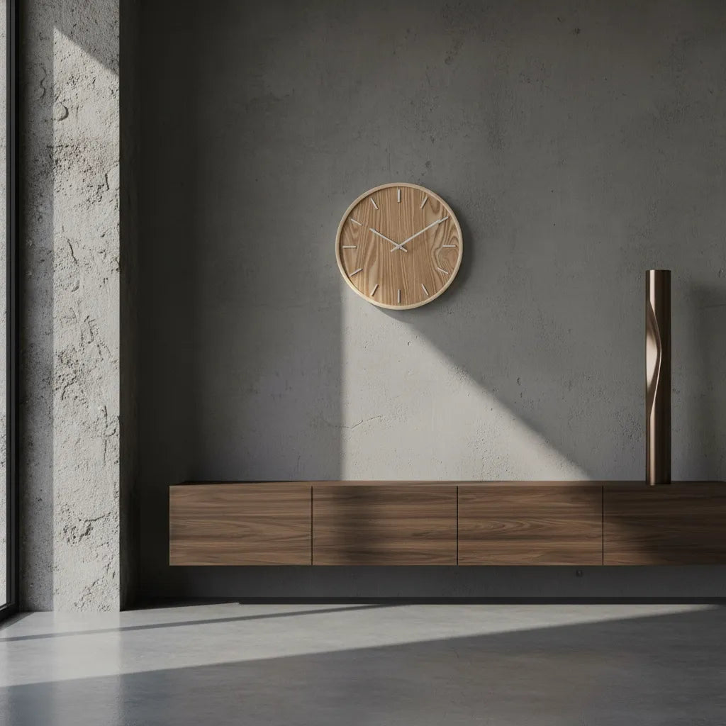 Horloge Murale en Bois Naturel
