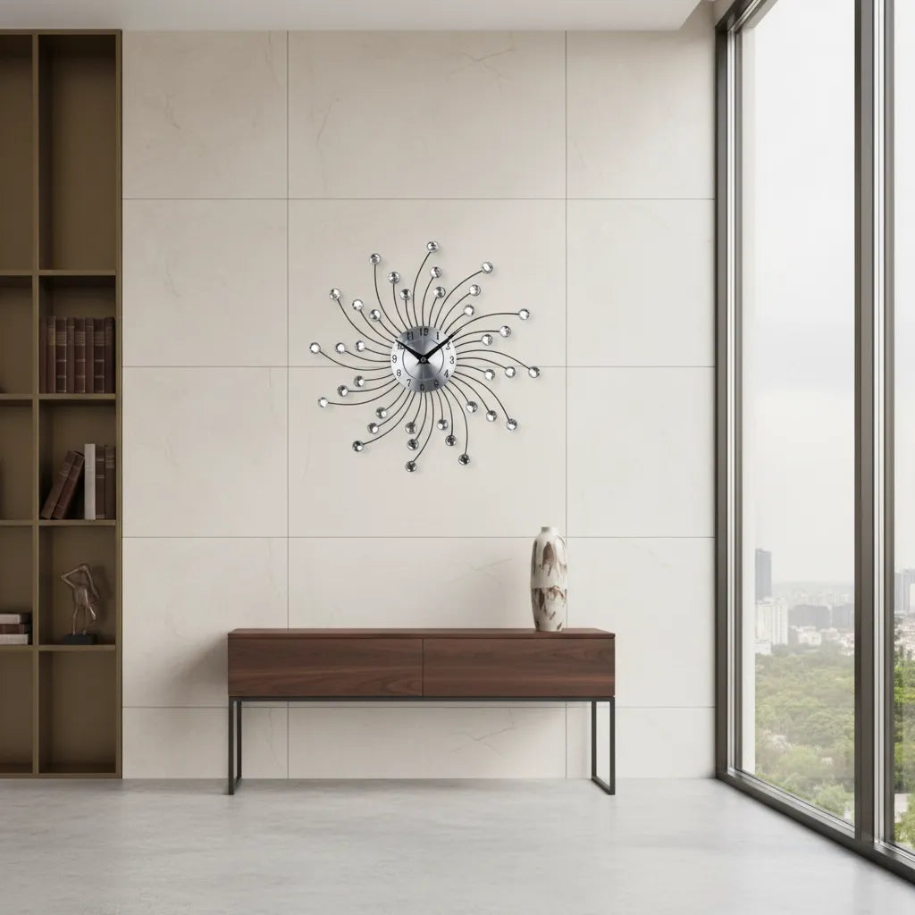 Horloge Murale Étoiles de Diamants