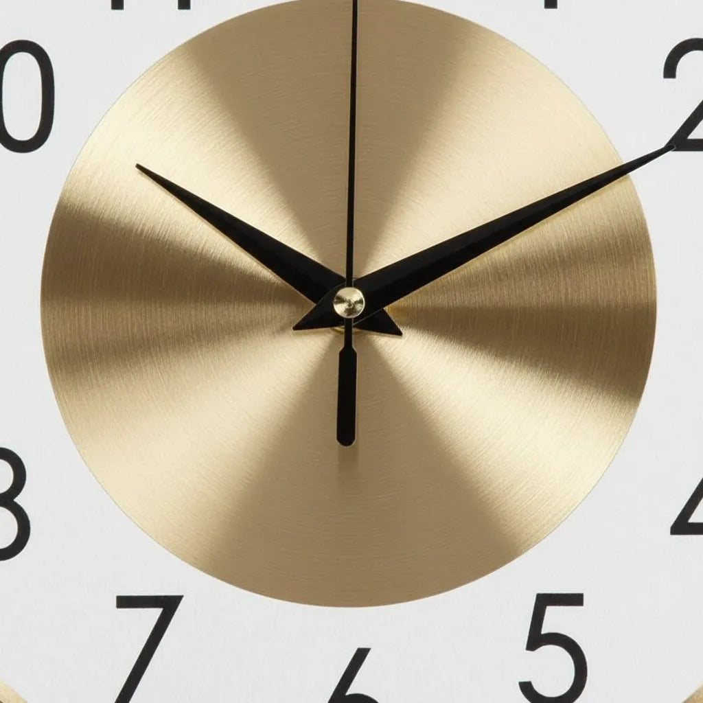 Horloge Murale Fleur Dorée Design