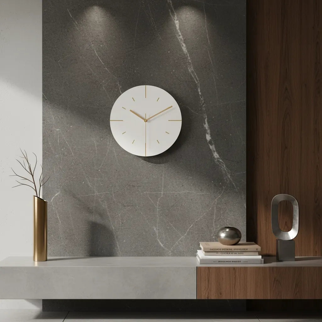 Horloge Murale Imitation Ciment