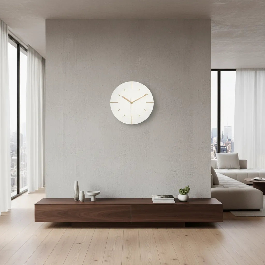 Horloge Murale Imitation Ciment