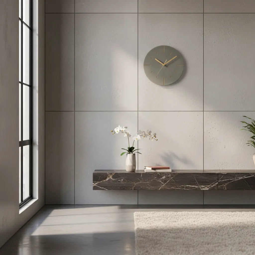 Horloge Murale Imitation Ciment